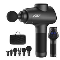 MKHS 2020 Professional Muscle Massage Gun with 6 Head Attachments and 20 Adjustable Speed Level, Massage Gun for Athletes, Massage Gun Deep Tissue Percussion Muscle Massager with Portable Carrying Bag