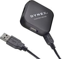 Dynex - Say It In Color 4-Port USB 2.0 Hub - Black