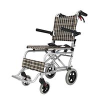 wheelchair Ultra-Lightweight Travel Chair with Flip Up Arms，Aluminum Transport Foldable Wheel Chair for Transporting and Storage Suitable for The Elderly and Disabled