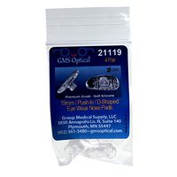 GMS Optical® Premium Grade Soft Silicone - D -Shape Screw-in Silicon Nose Pads (Available Sizes 13mm,15mm,17mm,19mm) (D-Shape Click-ON 19MM, 4)