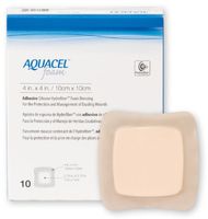 Aquacel Foam Dressing by Convatec (Dressing, AQUACEL Foam, Adhesive, 4"X4") 10 Each/Box