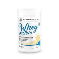 Vitaminerals 404 Whey Protein Complex Vanilla Flavor 30 Serving 24 Grams Protein per Serving Enhanced with BCAAs No Sugar, Low Carb, Low Fat