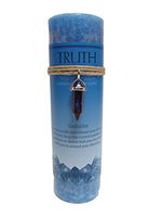 Sodalite Crystal Energy Pillar Candle and Pendant Stone for Truth