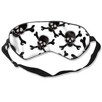 Adjustable Strap Silk Eye Mask, for Adult Kids Teens Comfortable Soft Sleep Mask, Sleeping Travel Shift Work Naps Night Eyeshade Blindfold, Pirate Skull Awesome Eye Cover