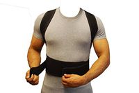 Back Support with 2 pcs Steel for Posture Corrector and Adjustable Double Pull Shoulder Back Support Belt (XXL)