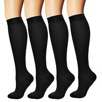 MojaSports Compression Socks - BEST Graduated Athletic & Medical Use for Men & Women, for Running, Flight, Travel, Nurses - Boost Performance, Blood Circulation & Recovery (Black, Sm/Med, 2Pr)
