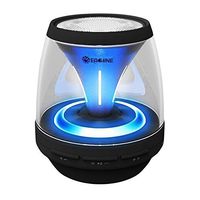 UIUIUS Bluetooth Speakers, Portable Bluetooth Speaker with Lights, FM Radio, Compatible with iPhone, iPad, Samsung and More, Black