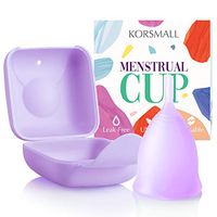 Reusable Menstrual Cups - 100% Medical Grade Silicone Period Cups -Natural Alternative to Pads and Tampons - Sizes Small or Large(Purple,S)