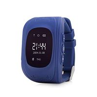 HelloPet Q50 GPS Smart Watch, Kids GPS GSM Bracelet Tracker Support SOS Call, GPS Locator, Voice Chatting, Remote Monitor, Pedometer, Anti-Lost Monitor, Pedometer for Children (Dark Blue)