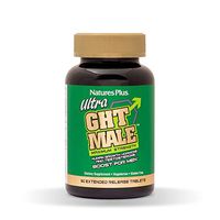 NaturesPlus Ultra GHT Male Extended Release Bilayer Tablets - 90 Vegetarian Supplements - Maximum Strength Natural Testosterone & Human Growth Hormone Boost- Gluten-Free - 30 Servings