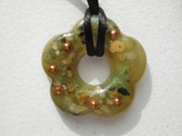 Pearl Green PF-20 Necklace Orgone Generator Energy Accumulator 528Hz/7.83Hz/Advance Harmonics Many Beautiful Ingredients and Colors!! (Power Flower, Pearl Green PF-20)