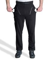 TransferPants - Transfer Disabled Patient Easily and Safely - Fleece, Black (XS (32-34” Waist))