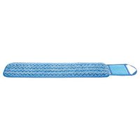 Rubbermaid Commercial Products HYGEN Microfiber Room Mop Pad, Damp with Scrubber, Single-Sided, 24-inch, Blue (FGQ42500BL00)