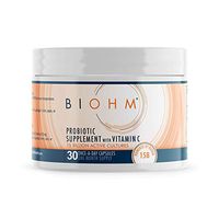 BIOHM Vitamin C Immune Support Probiotic Supplement; Immune System Booster Probiotics with VIT C; Immunity Booster Vitamin C Supplement for Immunity Support; Vegetarian Friendly, 30 Capsules