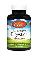 Carlson - Nutra-Support Digestion, 1200 mg Lecithin, Digestive Support, Fat Utilization, Liver Function, 60 Softgels