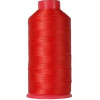 Threadart Heavy Duty Bonded Nylon Thread - 1650 yards (1500m) - Coated No Unravel - #69 T70 Size 210D/3 - For Upholstery, Leather, Vinyl, Weaving Hair, Denim, and Other Heavy Fabric - 26 Colors Available - Red-Orange