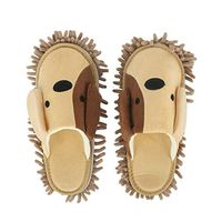Whiidoom Floor Cleaning Mop Slippers Chenille Fibre Detachable Shoes Cover Mopping Dusters for Men and Women