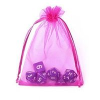 TuTu 9X12cm 50pcs Drawstring Sheer Organza Wedding Gift Party Favor Jewelry Pouch Candy Bags (Fuschia)