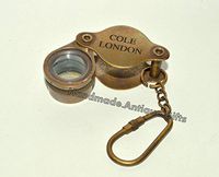Maritime Solid Brass Magnify Key Chain Brass Keyring