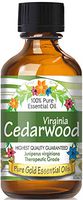 Pure Gold Virginia Cedarwood Essential Oil, 100% Natural & Undiluted, 60ml