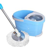 Mop And Bucket - Hand-Free Wringing Floor Cleaning Mop-Reusable Microfiber Mop/Pads Included - Wet Or Dry Usage On Hardwood Laminate (Color : Green, Size : 45x25x26cm)