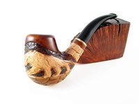 NEW Tobacco Smoking Pipe"PANTHER" Pear Root Wood Pipe & POUCH GIFT !