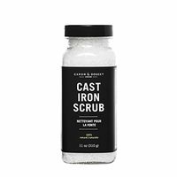 Caron & Doucet - Cast Iron Cleaning & Restoring Scrub | 100% Natural | Best for Removing Rust Without Scratching & Care Before Cleaning, Washing & Seasoning | For Skillets, Pans & Cast Iron Cookware.