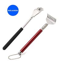 Telescoping Back scratchers, Back Scratcher for Women and Men's LWTER with Hand Shape and Seven Teeth Shape are All Made of high-Quality Stainless Steel. There are Two Sets in one Package. …