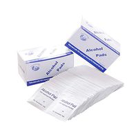 100 Counts Alcohol Formula Wipes Pads Disposable Alcohol Prep Wipes Individual Package Portable Nail Cleanser Cloth for Nail Art Cell Phone Dinnerware