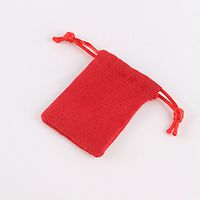 10pcs/lot 5 * 7 cm Suede Drawstring Pouch Factory Wholesale Packing Jewelry Pouch Bag Red
