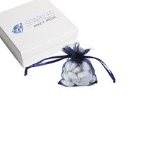 Sparkles Make It Special 25-pcs 3 x 4 Inch Organza Favor Bags Wedding Party Gift Pouches Navy Blue