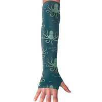 Octopus Ocean Fish Arm Sleeves, Cool Arm Sleeves UV Protection For Men Women Youth Arm Warmers For Cycling Golf Baseball Basketball Tattoo Cover Elbow Sleeves