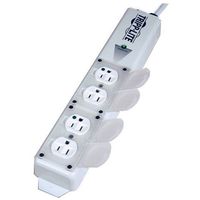 Tripp Lite PS415HGULTRA Medical-Grade Power Strip for Moveable Equipment Assembly, 15 ft Cord, White