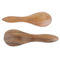 2pcs Wood Gua Sha Massage Tool Chinese Guasha Facial Back Scraping Massager Spoon Shape