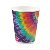 Tie Dye Design Groove Cups - Sold in Packs of 25 Cups