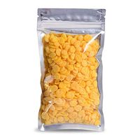 Best Designs 100 Pcs Metallic Ziplock Bags Clear Front Heat Sealable Mylar Pouches Cosmetic Lotion Bath Salt Seal Reclosable Pack (22x32cm (8.7x12.6Inch))