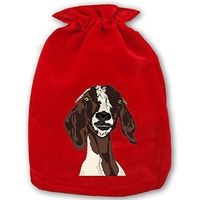 Christmas Drawstring Gift Bags, Santa Sack Bag for Party (Boer Goat Head Nubian)