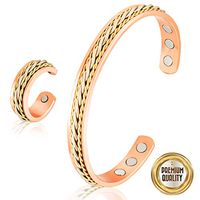 Zuly Twisted Therapy Magnetic Original Healing Pure Copper Ring for Women and Men Magnetic Pain Relief for Arthritis, Carpal Tunnel, Joint Pain Relief Pure Copper Ring with Adjustable Size