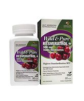 Genceutic Naturals Wild & Pure Resveratrol Vegetarian Capsules, 60-Count