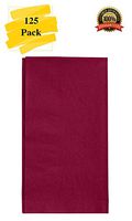 MM Foodservice 125 Count 2 Ply Paper Dinner Napkins Perfect for Weddings, Parties, Dinners or Events (Burgundy)