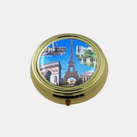 Souvenirs of France - Paris Monuments Pillbox