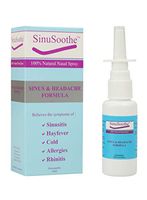 SinuSoothe 100% Natural Nasal Spray (Pack of Three) - Effective,Safe, Natural Alternative for sinusitis,hayfever,rhinitis,nasal spray addiction,migraines,snoring,labyrinthitis,blocked eustachian tubes