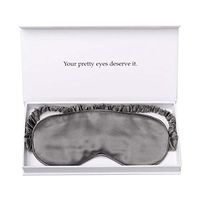 YANSER Luxury Silk Sleep Mask 100% Mulberry Silk Eye Mask/Anti-Aging/Skin Care/Multi Colors/Ultra Soft, Light & Comfy/Travel Bag/Gift Package/Blindfold/Gray