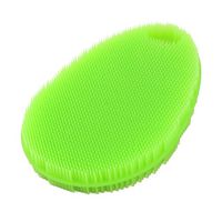 uxcell Silicone Family Kitchen Drop Shaped Fork Spoon Bowl Washing Cleaning Brush Pad Green
