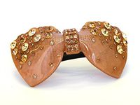 Handcrafted Crystal Barrette Hair Clip - A Delicate Pattern Marble Finished Textures a Striking Barrette Hair Clip