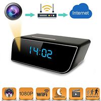 Spy Camera Mini WiFi Hidden Camera with Alarm Clock,Baby Monitor，HD 1080P Security Surveillance Cameras Nanny Cam with Motion Detection,Video Recording/Remote Monitoring with iOS/Android App