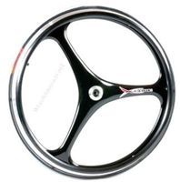 X-Core 3-Spoke Wheels - 25" - Black - Narrow Hub - 1 pair