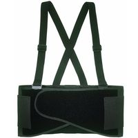 Tuff Bros Economy Elastic Back Brace Lumbar Support Belt Adjustable Straps - Black (Large/X-Large (36"-44" Waist))