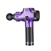 Massage Gun, 20 Speeds Percussion Massage Device Featuring Quiet Glide Technology with 6 Massage Heads for Relieve Muscle Soreness and Stiffness,Purple