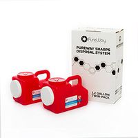 Pureway Sharps 1.2 Gallon 2-Pack Disposal System 40212